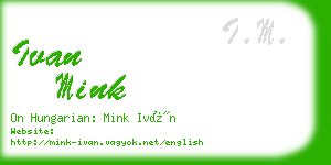 ivan mink business card